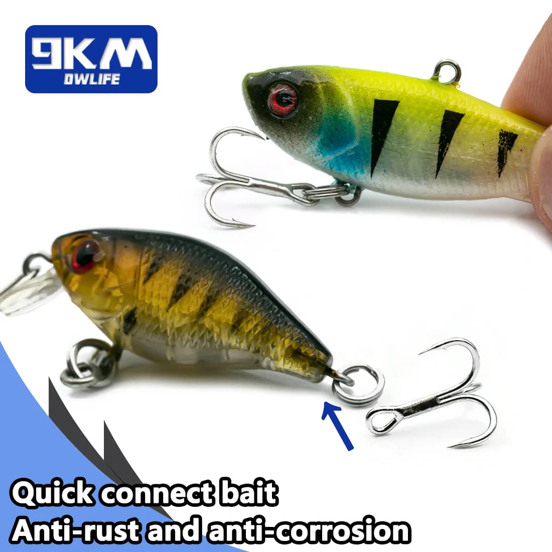 Anzóis Triplas para Água Salgada e Crankbaits, Pacotes de 25 a 100 Unidades
