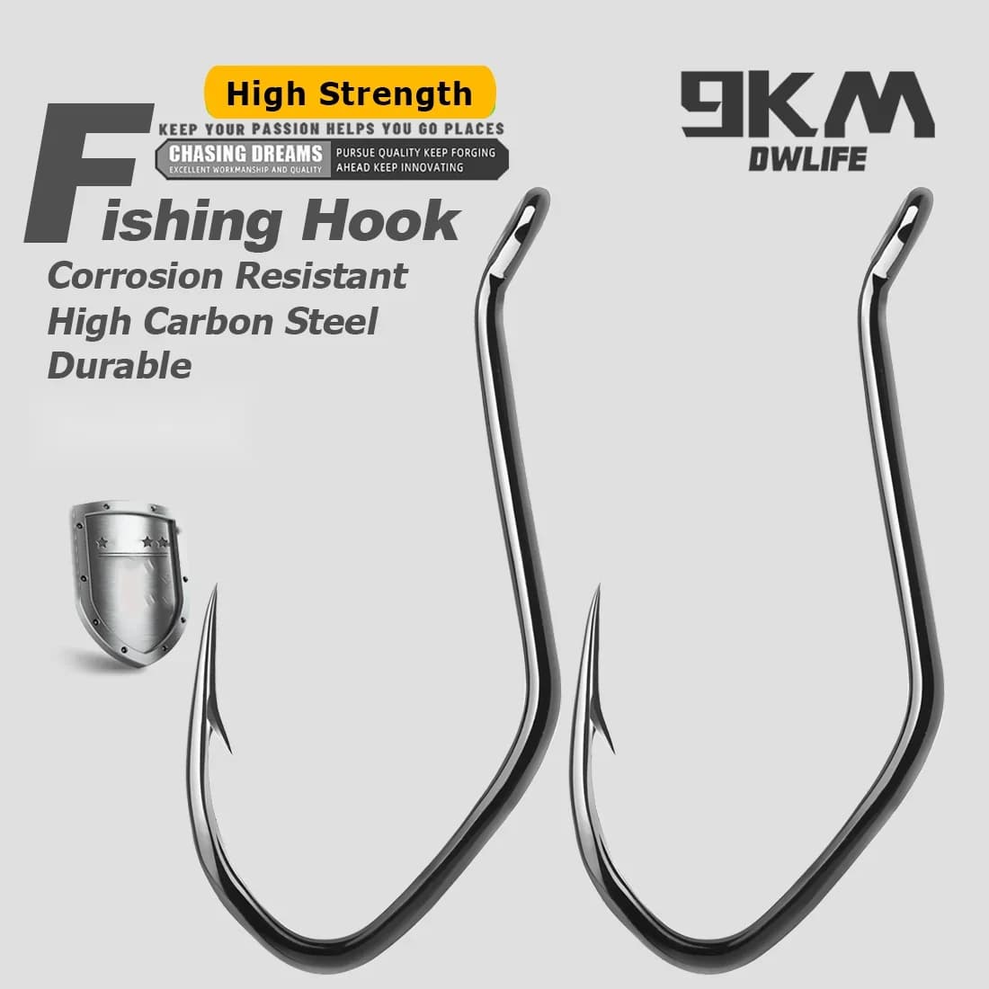 Anzóis para Big River Catfish, Isca Viva/Cortada, 25-100 Pcs