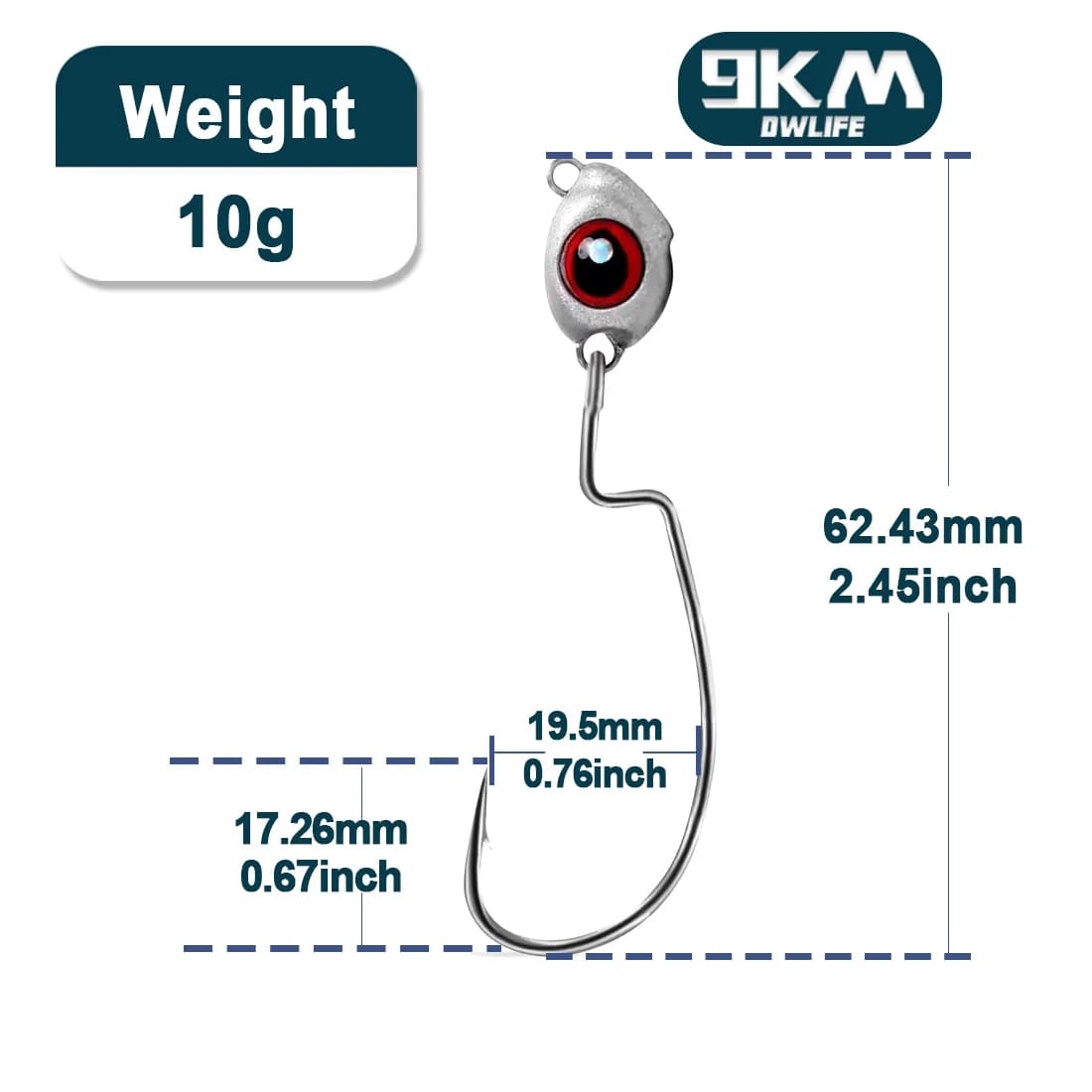 Anzóis Jig Head EWG para Swimbaits, Pacote de 10-20 peças