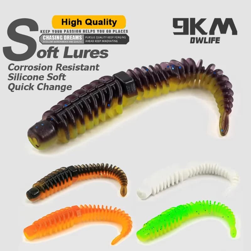 Iscas Macias de Plástico (Swimbaits) para Jigging de Truta e Robalo