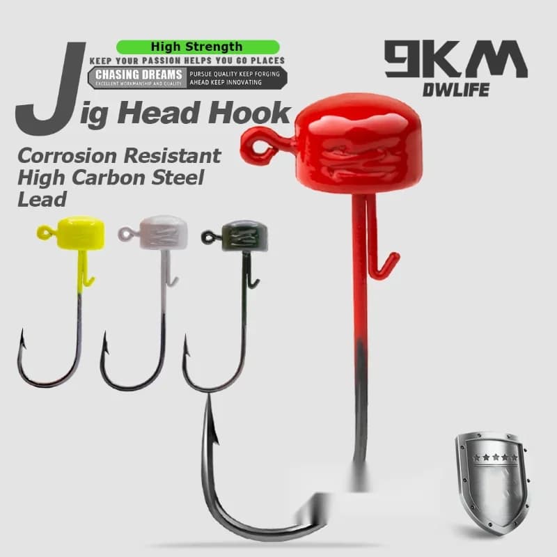 5pcs Cabeças de Jig Ned Rig Cogumelo Sem Ervas Daninhas