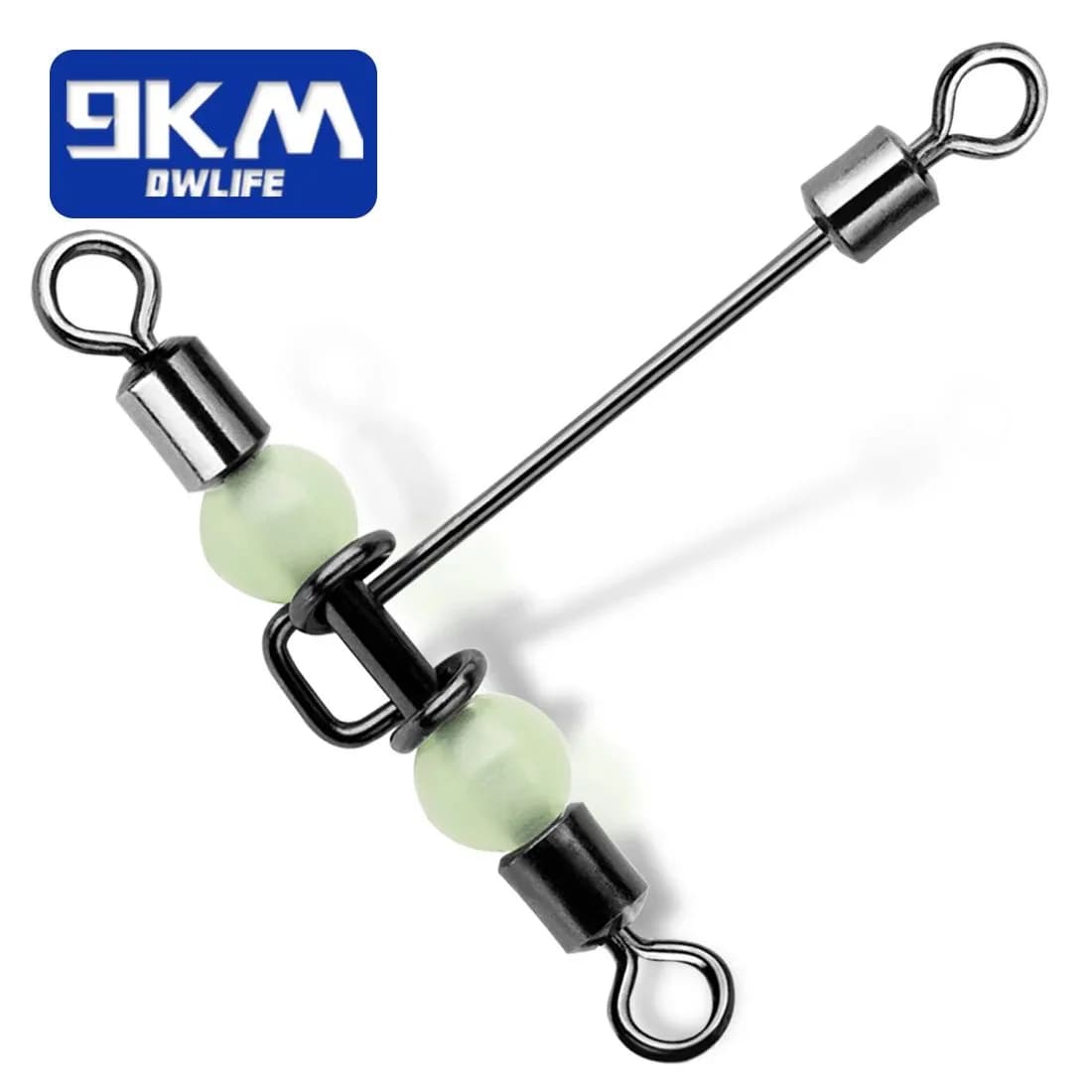 Giradores Triplas com Contas Luminosas para Pesca