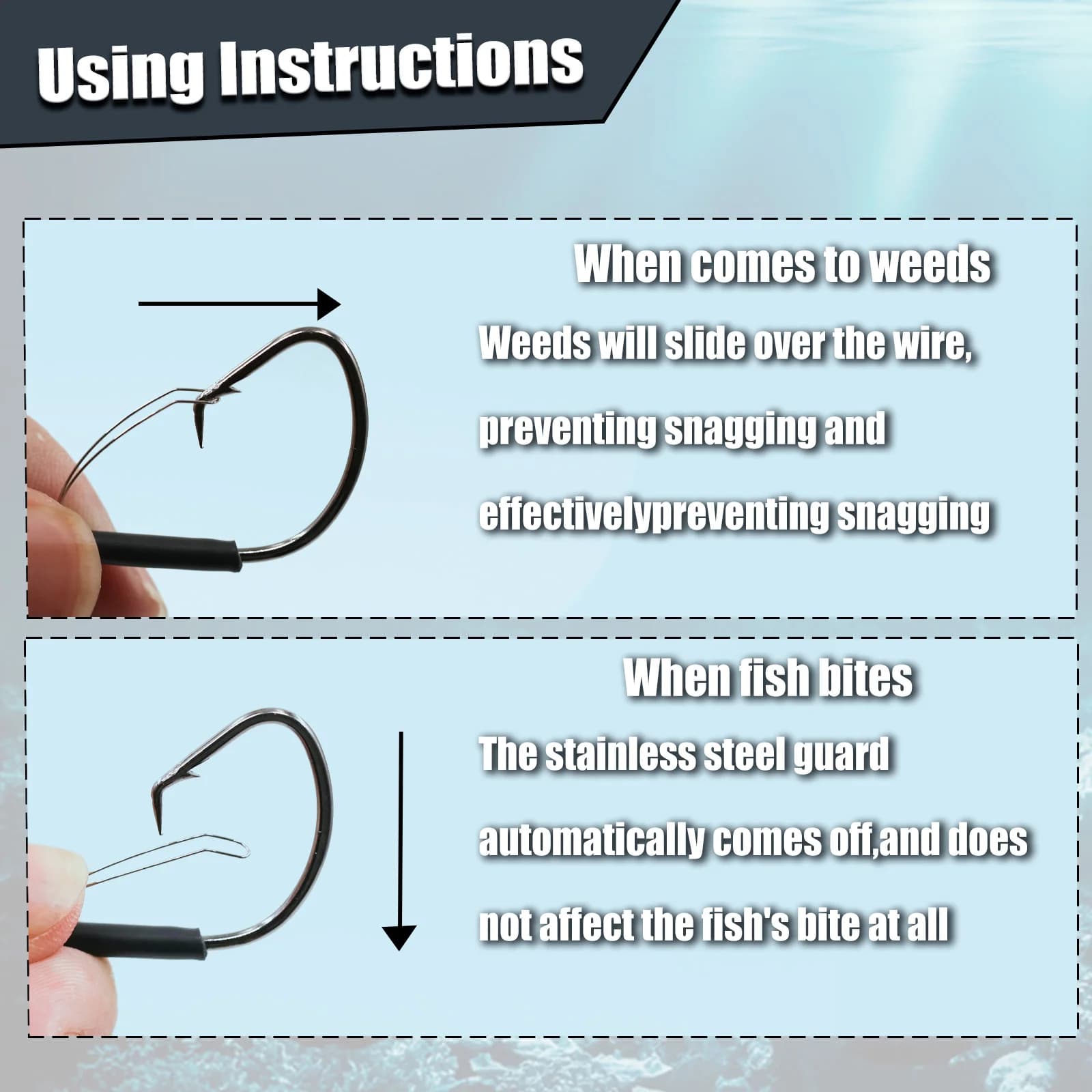 Ganchos Circle Weedless para Rig Wacky