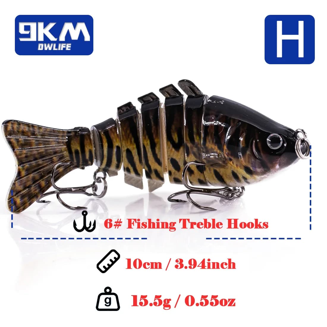 Isca Artificial Swimbait Multi-Jointed Slow Sinking 10cm