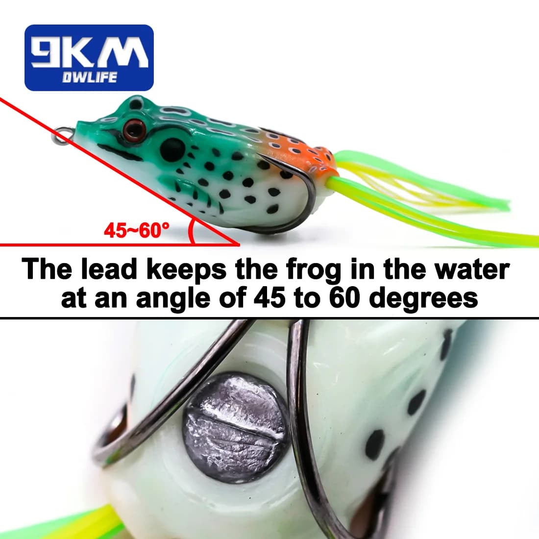 Iscas de Rã Topwater, Isca Macia de PVC Cauda Garfo